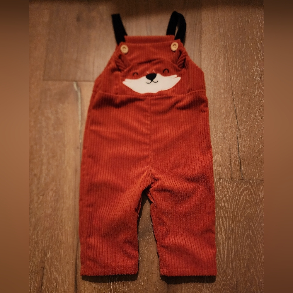 Sold Fox Face Corduroy Overalls for Kids